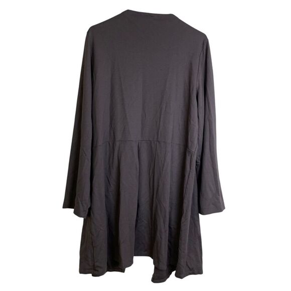 Bryn Walker Modal Cardigan Sweater Medium Brown Open Front Waterfall Stretch * - Picture 2 of 14